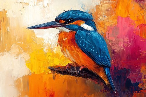 Kingfisher bird canvas - kingfisher,