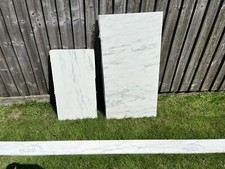 Solid White Marble Compact Laminate 12mm Slimline Kitchen Worktops Offcuts