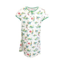 Girls Cath Kidston Dinosaur 100% Cotton Short Sleeve Nightdress 5-6 Years NEW