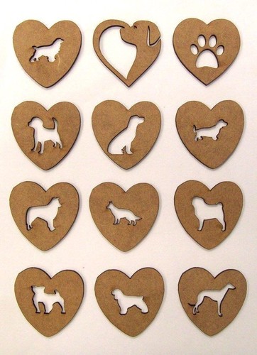Mdf dog pet laser cut - dog,, out