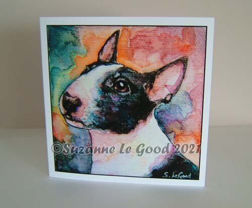 Bull terrier dog art - terrier,