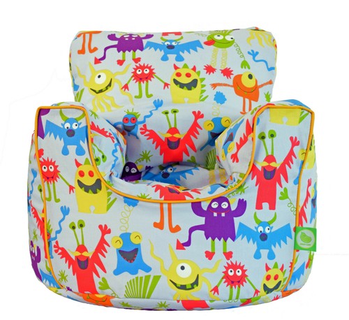 Cotton grey monsters - grey, bag
