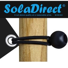 HEAVY DUTY 4"-10" ELASTIC BLACK BALL BUNGEES Tarp/Tent Shock Cord Loop Tie Downs