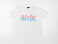 AC/DC Unisex Kids White Graphic T-Shirt 11-12 Years