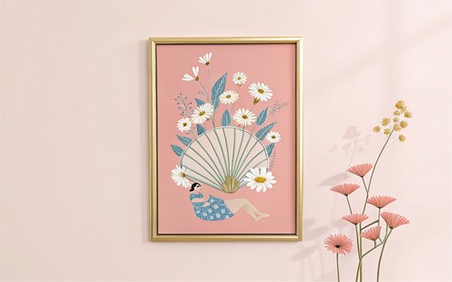 Daisy clam shell bathroom - clam,