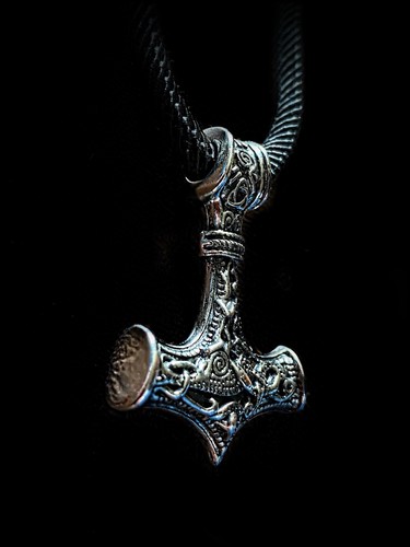 Viking hammer necklace movable - viking,