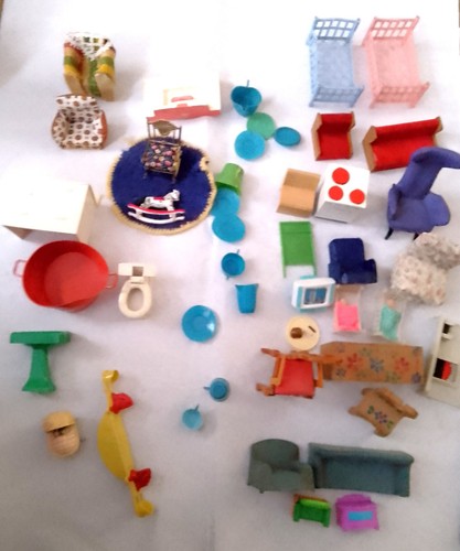 Dolls house furniture - house, vintage