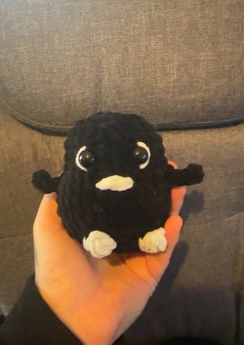 Raven bird handmade crochet - raven,