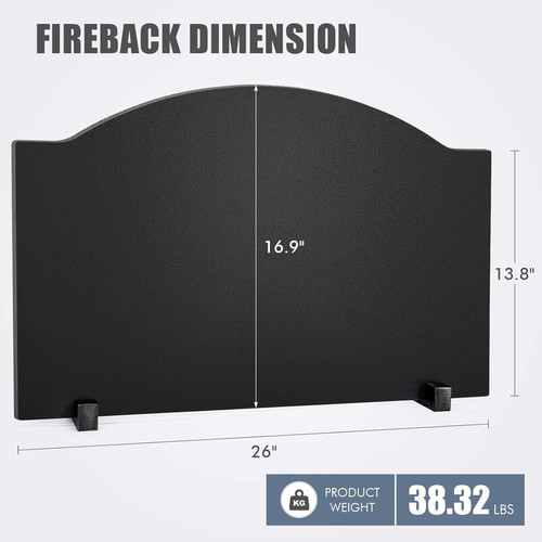 Fireplace back plates - 26",