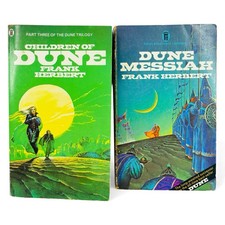 Dune Messiah & Children of Dune Frank Herbert NEL Vintage PB Lot 1970s Sci-Fi