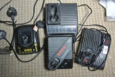 bosch,dewalt, atlas copco Battery Chargers. x 4 vintage working job lot