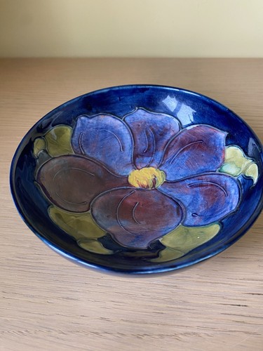 Antique moorcroft footed bowl - footed,