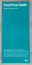 Ford Range Price List 1970 -