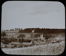 ANTIQUE Magic Lantern Slide A VIEW OF AMERSHAM C1900 PHOTO ENGLAND
