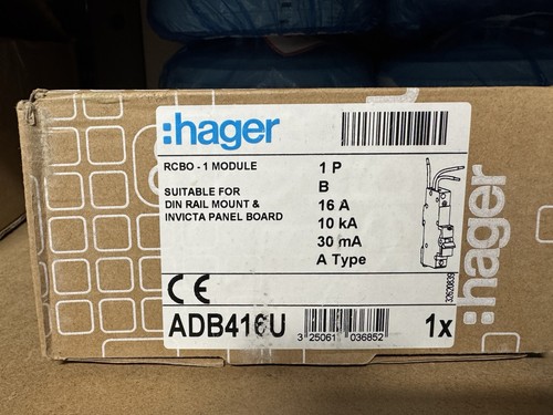 Hager adb416u b16 rcbo - hager,