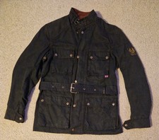 BELSTAFF TRIALMASTER LADIES WAX JACKET   UK 12- 14  Euro 44    BLACK