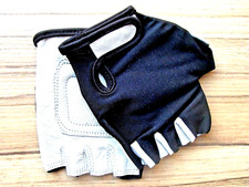 Black lycra leather palm - black,