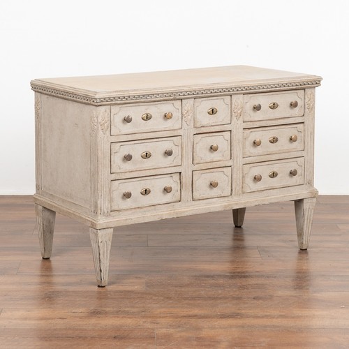 Gray painted small chest - small,