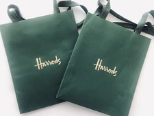 HARRODS Genuine Gift Tote Bag Fabric Handles 18x22CM GREAT CONDITION