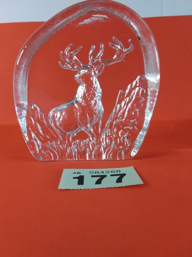 Crystal glass paperweight - ,