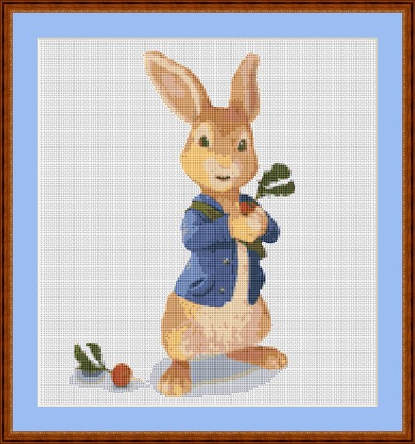 Peter rabbit cross stitch - peter, kit