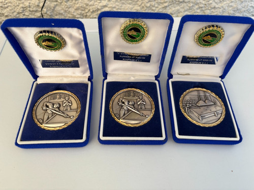 Snooker medals boxes 3 - medals, x