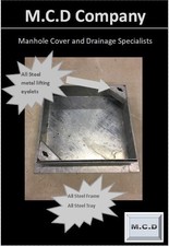 Recessed Manhole Cover ALL STEEL  300x300 450x450 600x450 600x600  80mm-deep
