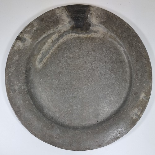 Antique 18thc pewter charger - antique,