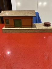 HORNBY MECCANO MODEL RAILWAY STATION STORE SHED BUILDING TIN TOY O GUAGE 1930s