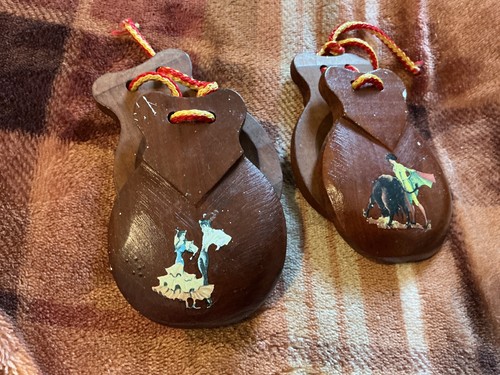 Vintage spanish castanets pre - castanets,