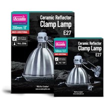 Arcadia Ceramic Reflector Clamp Lamp Holder Vivarium Reptile Basking Dome