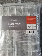 Dunelm Slot Top Voile Panels X2 Size 140cm (55) x 228cm (90) Used VGC