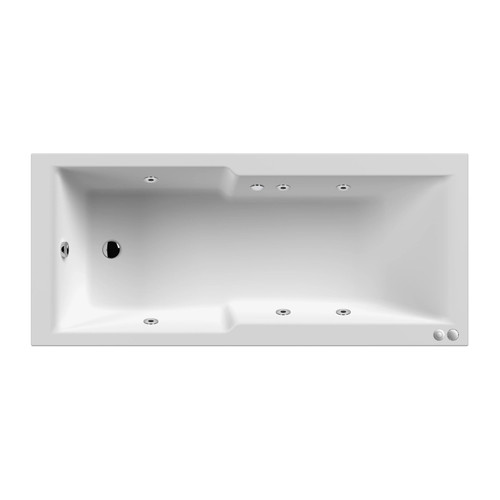 Square straight shower bath - straight,