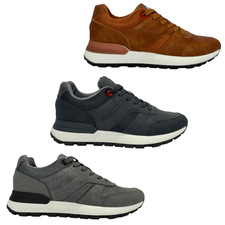 Lambretta Mens Echo 2 Lace Up Sporty Retro Trainers Sneakers Shoes