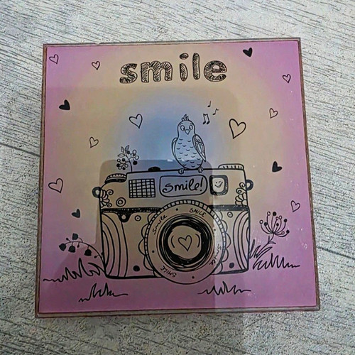 Square glass coaster - square,