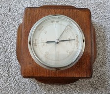 Vintage Small Wall Hanging Barometer SB British Made **BROKEN SPARES OR REPAIR**