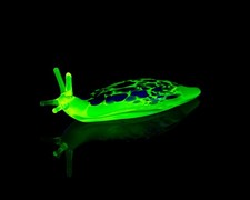 Uranium Glass Slug Figurine
