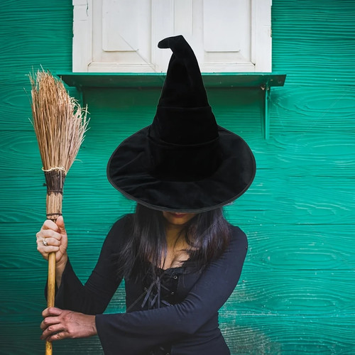 Halloween witch hat black - halloween,