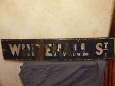 Antique 19th/Early 20th Century Porcelain Enamel Whitehall St Sign Possibly SW1