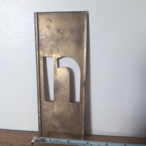Vintage brass stencil - stencil, alphabet