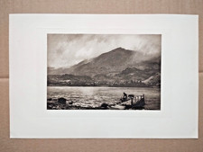 Coniston Water and the Old Man, Cumbria - Antique Print - 1895 (Seller ref v2)