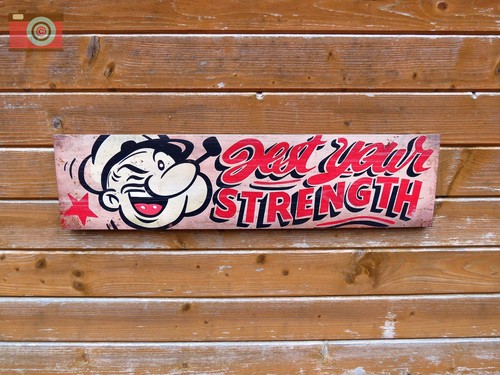 Large test your strength sign - large,