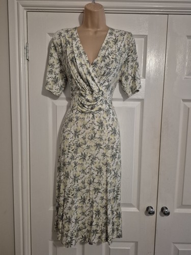 Green floral jersey feel - green,