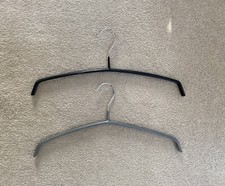 CLOTHES HANGERS - 6 JOHN LEWIS-RUBBER COATED,  GREY OR BLACK. PLEASE STATE PREF