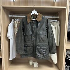 Barbour Mens Bedale Wax Jacket Size 34" 86 cm Khaki Green Olive Countries A100.