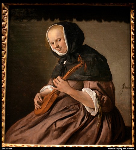 Jan steen woman playing - woman, the