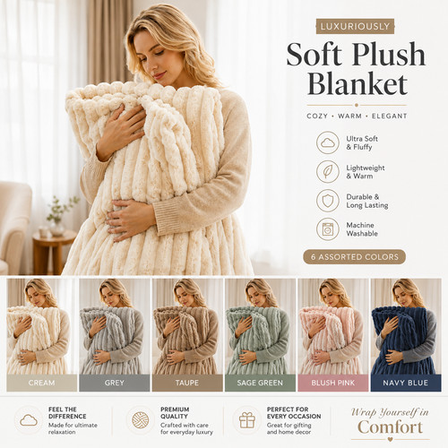 Fluffy fleece blanket for bed - fleece,