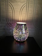Aston Of London Pretty Plug In Multi Coloured Lamp With Oil Burner Option BNWOT