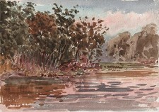 IMPRESSIONIST RIVER LANDSCAPE