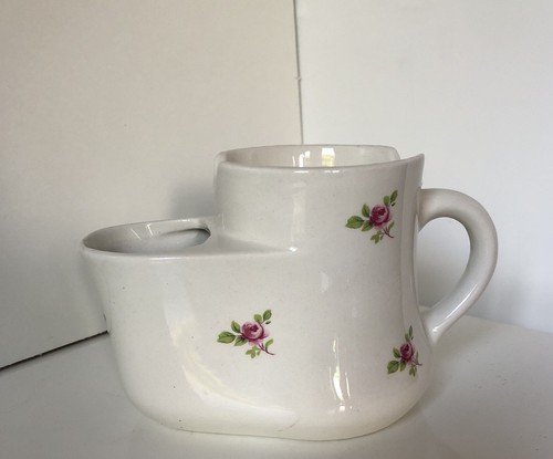 Vtg floral shaving - floral, mug
